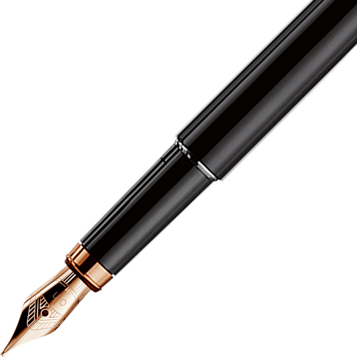 OttoHutt, Füller, design01, Faden-Guillochierung, Schwarz Roségold