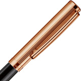 OttoHutt, Rollerball, design01, Faden-Guillochierung, Schwarz Roségold - Schreib und Stil