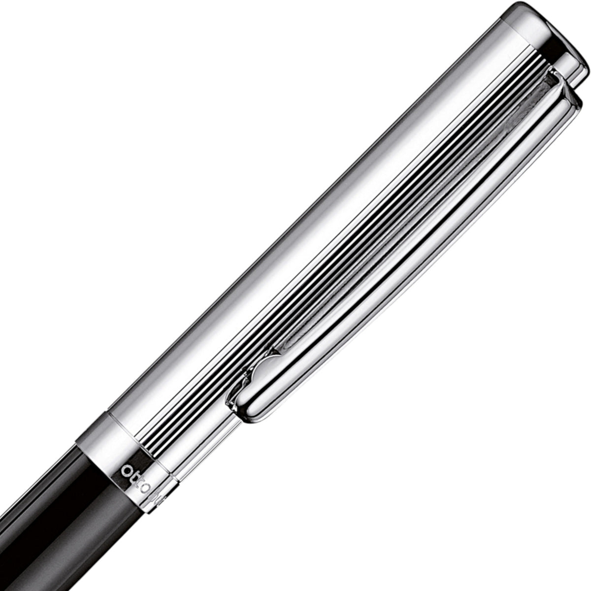 OttoHutt, Rollerball, design01, Faden-Guillochierung, Schwarz Platin - Schreib und Stil