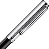 OttoHutt, Rollerball, design01, Faden-Guillochierung, Schwarz Platin - Schreib und Stil