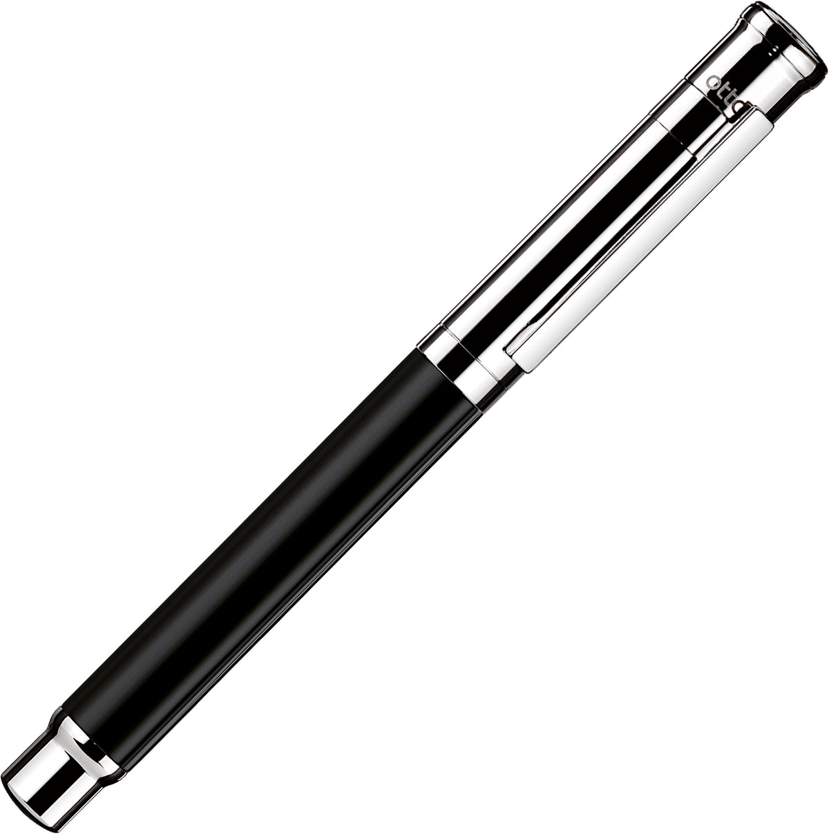 OttoHutt, Füller, design04, Glanz, Schwarz Platin - Schreib und Stil