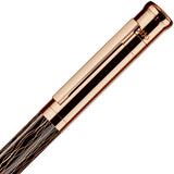 OttoHutt, Füller, design04, Wellen-Guillochierung, Schwarz Roségold - Schreib und Stil