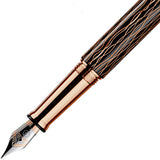 OttoHutt, Füller, design04, Wellen-Guillochierung, Schwarz Roségold - Schreib und Stil