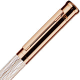OttoHutt, Füller, design04, Wellen-Guillochierung, Weiß Roségold
