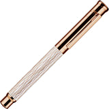 OttoHutt, Füller, design04, Wellen-Guillochierung, Weiß Roségold
