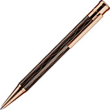 OttoHutt, Kugelschreiber, design04, Wellen-Guillochierung, Schwarz Roségold