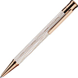 OttoHutt, Kugelschreiber, design04, Wellen-Guillochierung, Weiß Roségold - Schreib und Stil