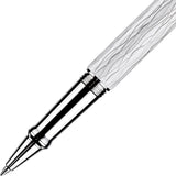 OttoHutt, Rollerball, design04, Wellen-Guillochierung, Weiß Platin