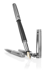 Waldmann, Rollerball, Tuscany, Streifen-Dekor, Ruthenium - Schreib und Stil