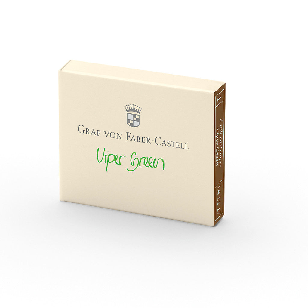 Graf von Faber-Castell, Tintenpatronen, Viper Green, 6 Stk.