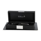 Waldmann, Kugelschreiber, Pocket, Linien Design, Silber Lack Schwarz - Schreib und Stil