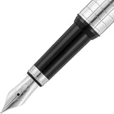 Waldmann, Füller, Concorde, Quadrat-Design, Silber, PVD Schwarz