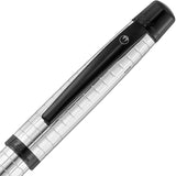 Waldmann, Füller, Concorde, Quadrat-Design, Silber, PVD Schwarz