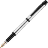 Waldmann, Füller, Concorde, Quadrat-Design, Gold, Silber, PVD Schwarz