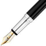 Waldmann, Füller, Pocket, Linien Design, Gold, Silber Lack Schwarz - Schreib und Stil
