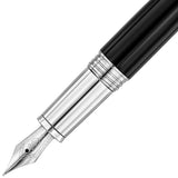 Waldmann, Füller, Précieux, Diamantschnitt, Silber, Lack Schwarz - Schreib und Stil