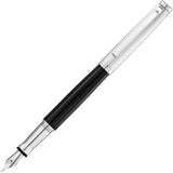 Waldmann, Füller, Tuscany, Linien-Design, Silber Lack Schwarz - Schreib und Stil