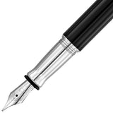 Waldmann, Füller, Tuscany, Linien-Design, Silber Lack Schwarz - Schreib und Stil