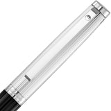 Waldmann, Füller, Tuscany, Linien-Design, Silber Lack Schwarz - Schreib und Stil