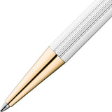 Waldmann, Kugelschreiber, Eco, Korn Design, Silber, Beschlagteile Gold Plattiert - Schreib und Stil