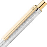 Waldmann, Kugelschreiber, Eco, Korn Design, Silber, Beschlagteile Gold Plattiert - Schreib und Stil