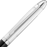Waldmann, Kugelschreiber, Pocket, Linien Design, Silber Lack Schwarz - Schreib und Stil