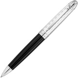 Waldmann, Kugelschreiber, Précieux, Diamantschnitt, Silber, Lack Schwarz - Schreib und Stil