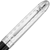 Waldmann, Kugelschreiber, Précieux, Diamantschnitt, Silber, Lack Schwarz - Schreib und Stil