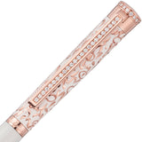 Waldmann, Kugelschreiber, Xetra Vienna, Diamond Lady, Lack Weiß, Handgravur, Roségold, Diamant - Schreib und Stil