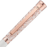 Waldmann, Kugelschreiber, Xetra Vienna Lady, Lack Weiß, Handgravur, Roségold - Schreib und Stil