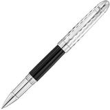 Waldmann, Rollerball, Précieux, Diamantschnitt, Silber, Lack Schwarz - Schreib und Stil