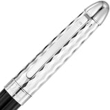Waldmann, Rollerball, Précieux, Diamantschnitt, Silber, Lack Schwarz - Schreib und Stil
