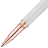 Waldmann, Rollerball, Xetra Vienna, Diamond Lady, Lack Weiß, Handgravur, Roségold, Diamant - Schreib und Stil