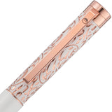 Waldmann, Rollerball, Xetra, Vienna Lady, Lack Weiß, Handgravur, Roségold - Schreib und Stil