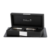 Waldmann, Kugelschreiber, Eco, Korn Design, Silber, Beschlagteile Gold Plattiert - Schreib und Stil