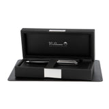 Waldmann, Füller, Tuscany, Linien-Design, Silber Lack Schwarz - Schreib und Stil