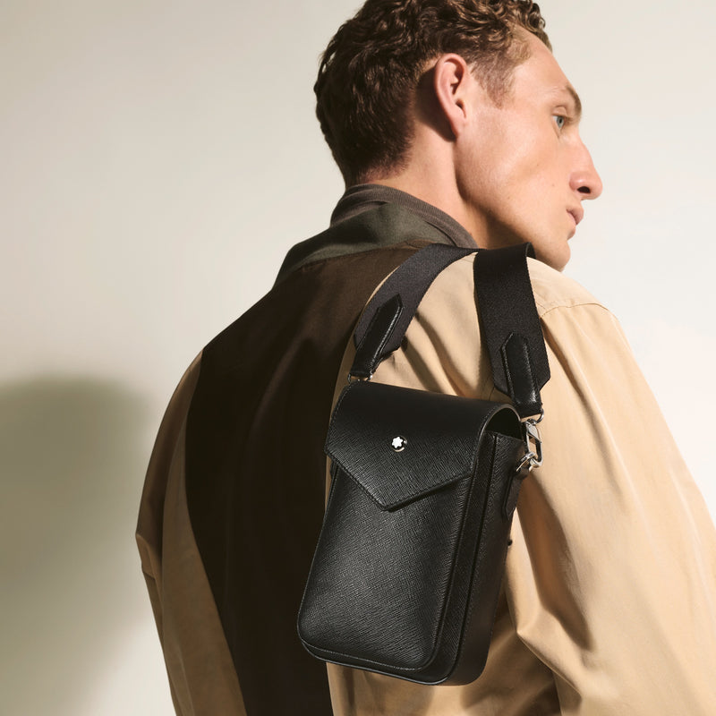 Montblanc, Sartorial, Messenger Bag in Hochformat, Schwarz