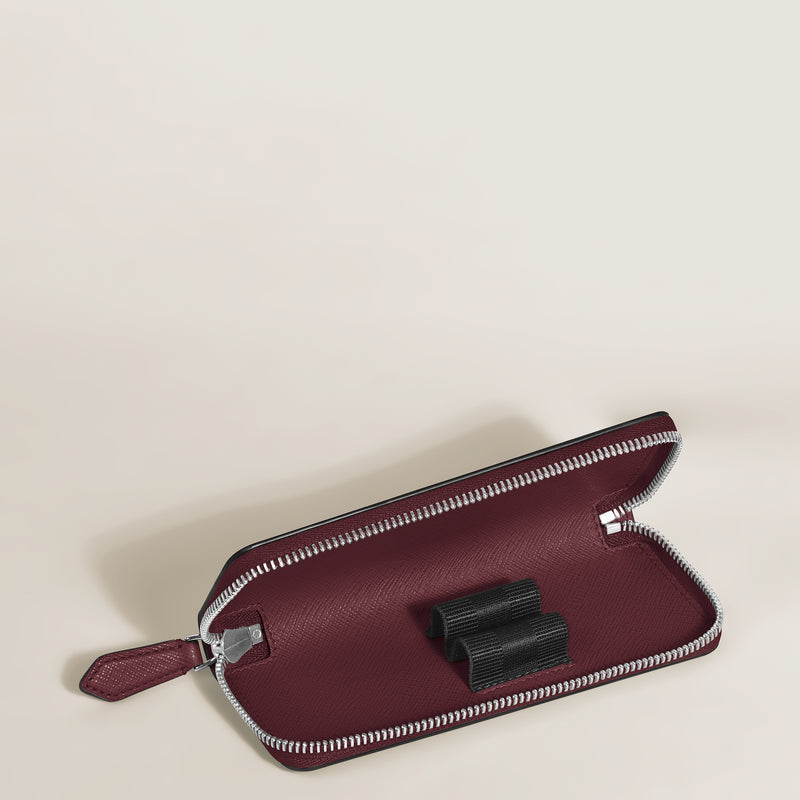 Montblanc, Sartorial, Etui für 2 Schreibgerät mit Reißverschluss, rot