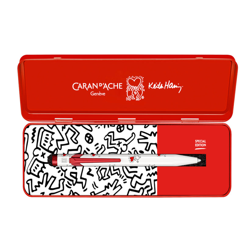 Caran d'Ache, Kugelschreiber, 849, Keith Haring white, Sonderedition