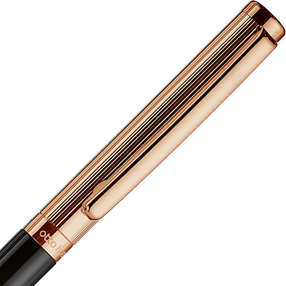 OttoHutt, Bleistift, design01, Faden-Guillochierung, Schwarz Roségold - Schreib und Stil
