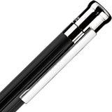 OttoHutt, Kugelschreiber, design04, Faden-Guillochierung, Schwarz Platin