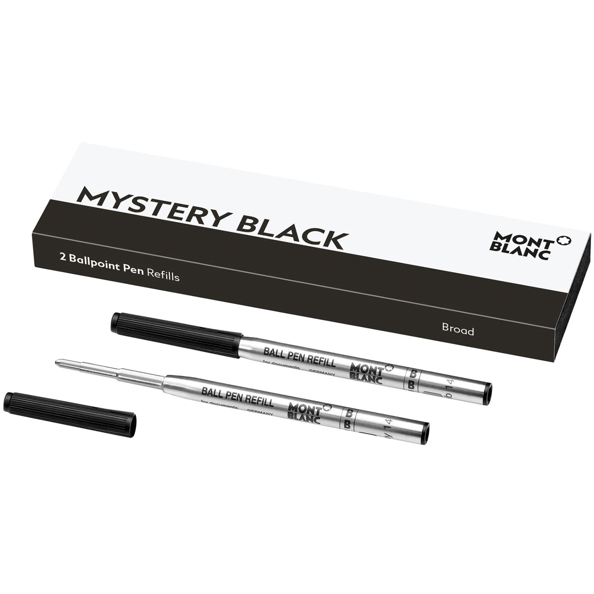 Montblanc, Kugelschreibermine, Mystery Black, Breit, 2 Stk. - Schreib und Stil
