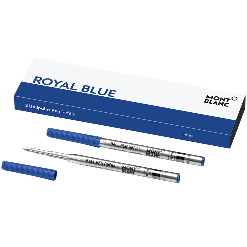 Montblanc, Kugelschreibermine, Royal Blue, Fein, 2 Stk.