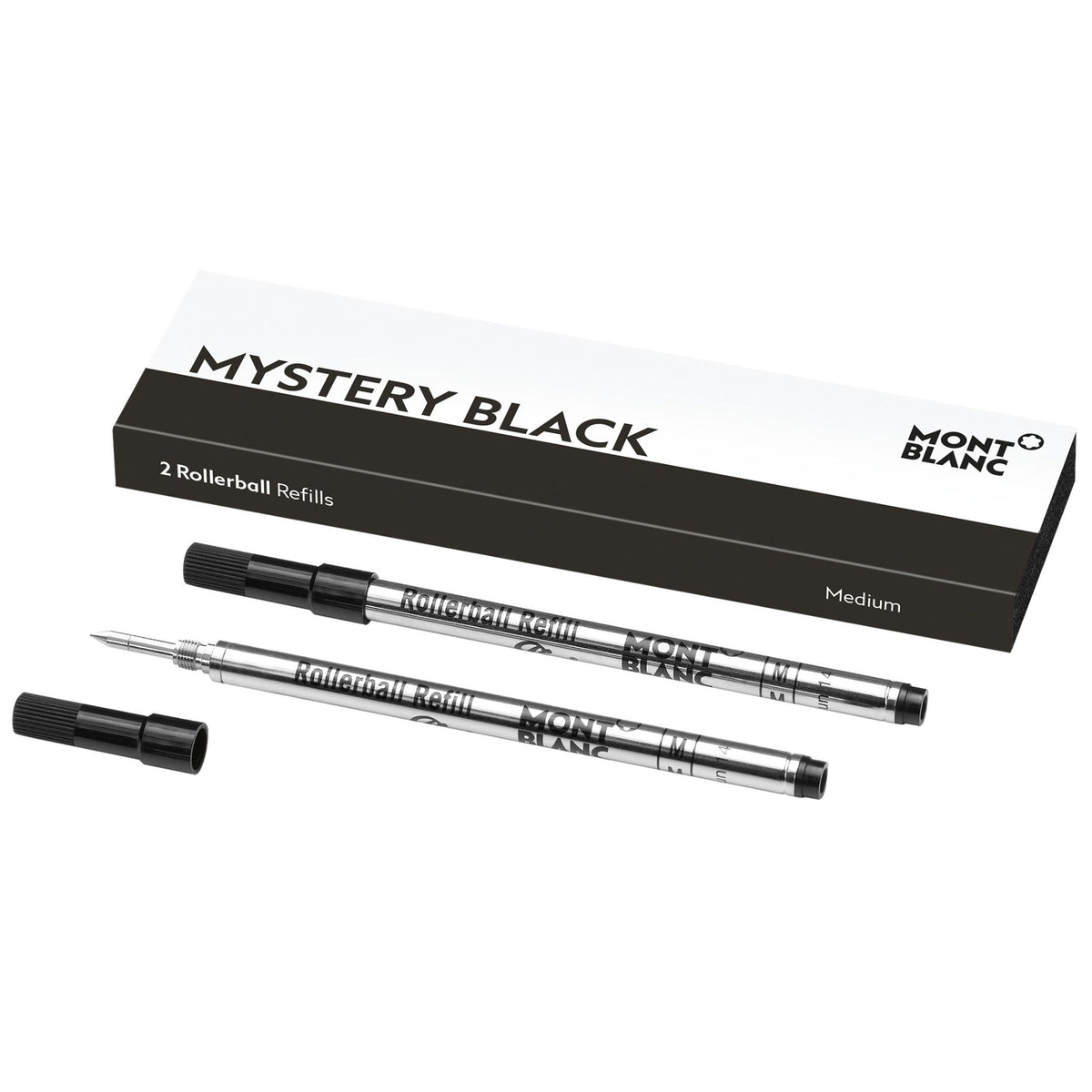 Montblanc, Rollerballmine, Mystery Black, Mittel, 2 Stk. - Schreib und Stil