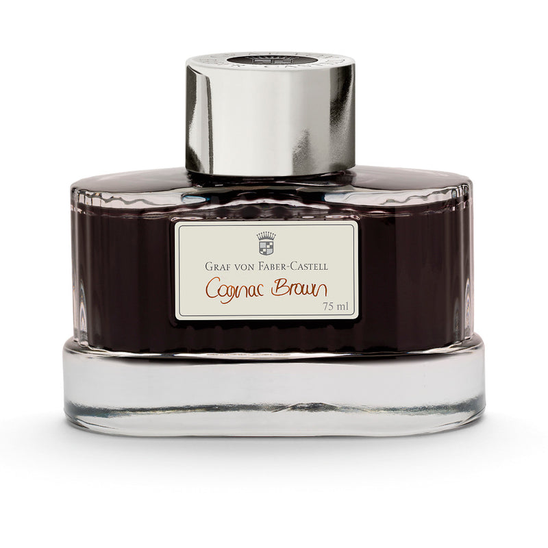 Graf von Faber-Castell, Tintenglas, Cognac Brown, 75ml