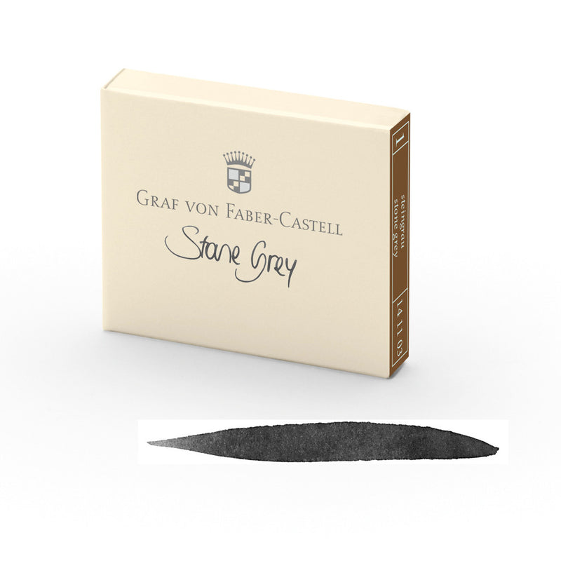 Graf von Faber-Castell, Tintenpatronen, Stone Grey, 6 Stk.