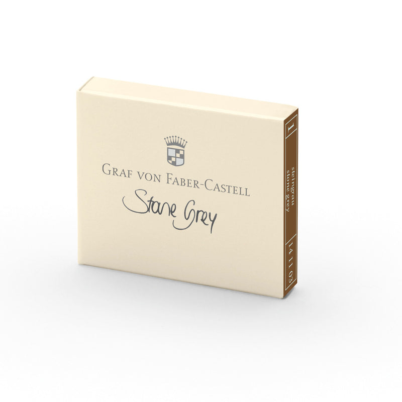 Graf von Faber-Castell, Tintenpatronen, Stone Grey, 6 Stk.