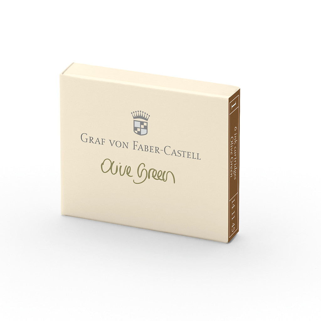 Graf von Faber-Castell, Tintenpatronen, Olive Green, 6 Stk.