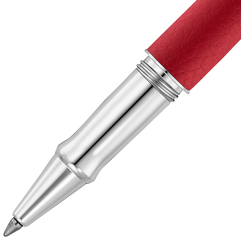 Waldmann, Tintenroller, Solon, Linien Design, Nappaleder, Orientrot
