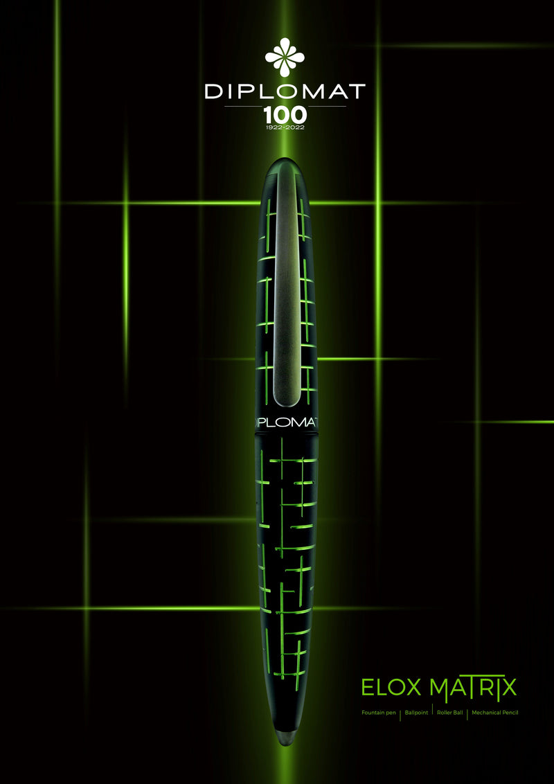 Diplomat, Kugelschreiber, Elox, Matrix, grün